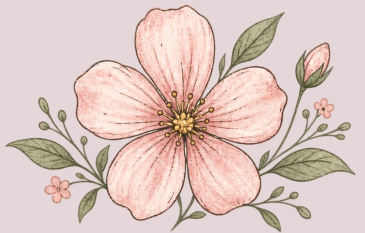 DaintyDesknThings floral logo